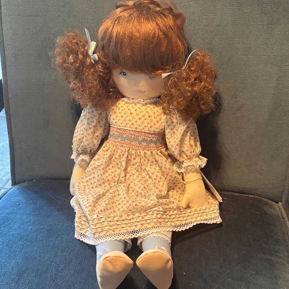 Megan by Pauline Doll with Curly Brown Hair and Floral Dress
